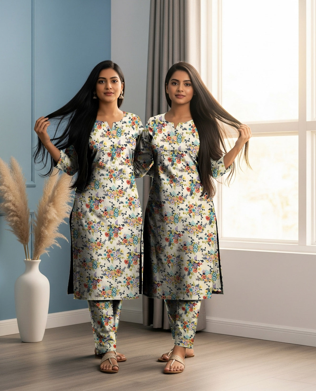 2 Piece Cotton Digital Print D # 277